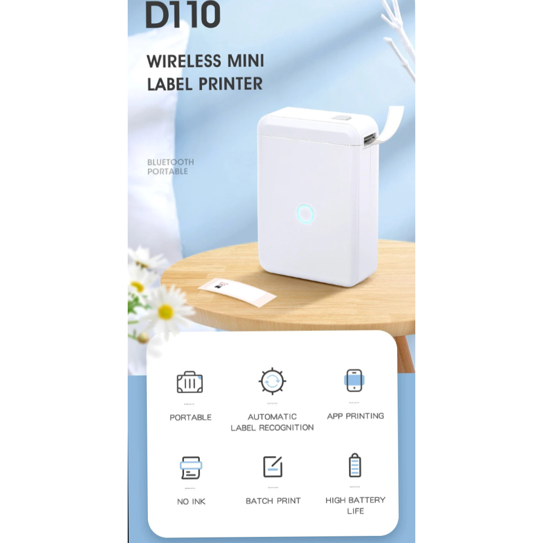 Mini Portable Sticker Label Printer