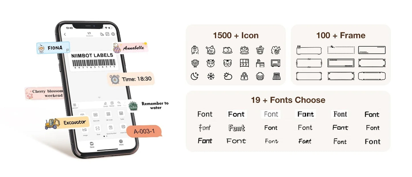 Mini Portable Sticker Label Printer