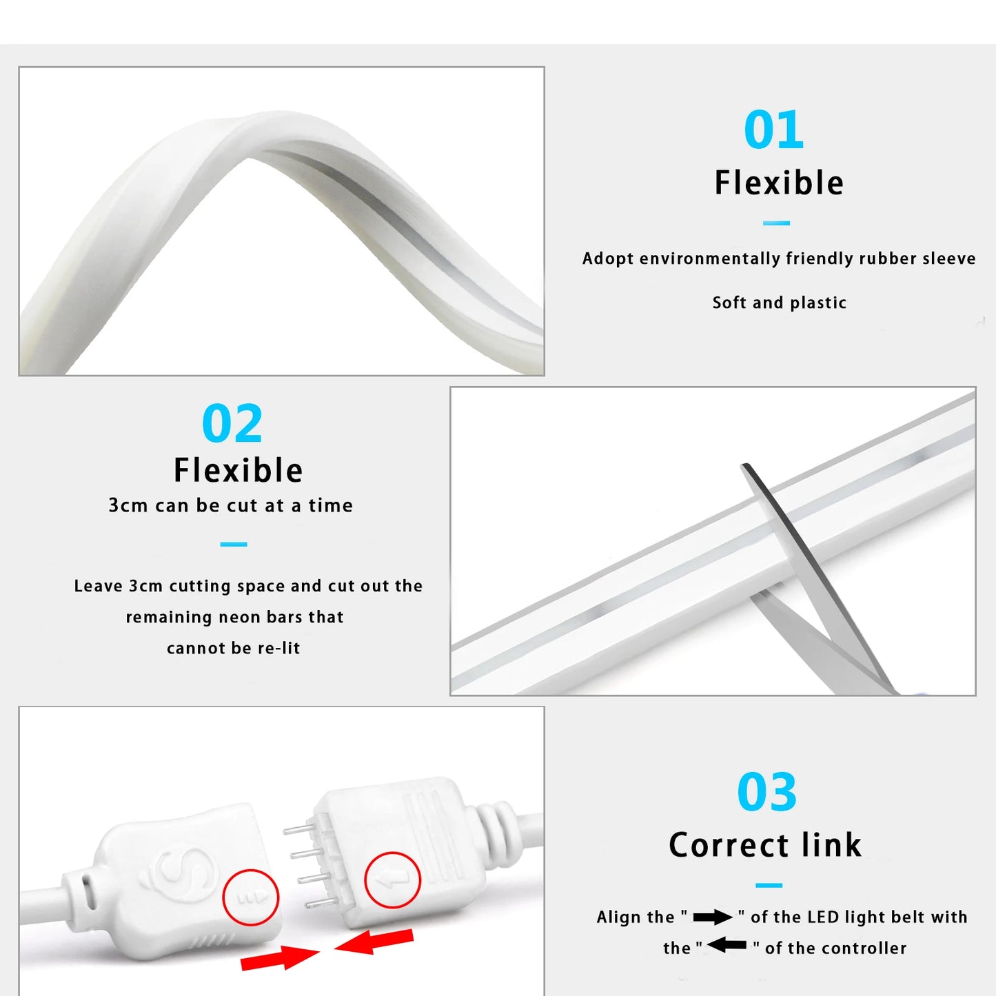 Remote Controlled Neon LED Strip Lights (2 - 5 Metres)
