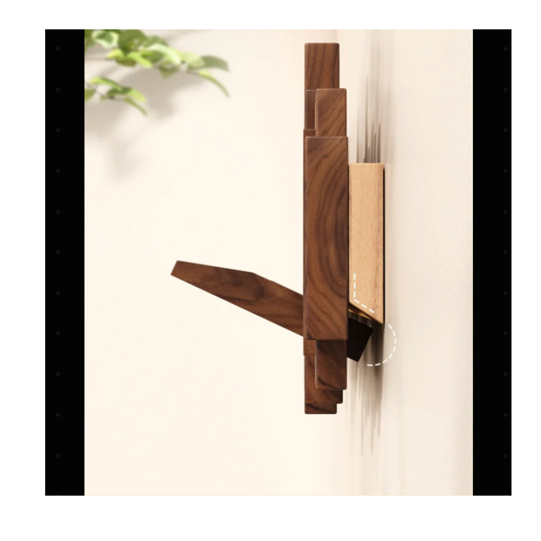 Wooden Hanging Coat Rack (3 - 12 Hooks)